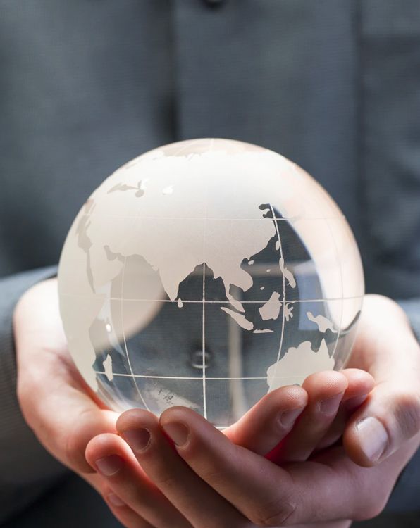 World Globe Held in Hands World Globe Held in Hands